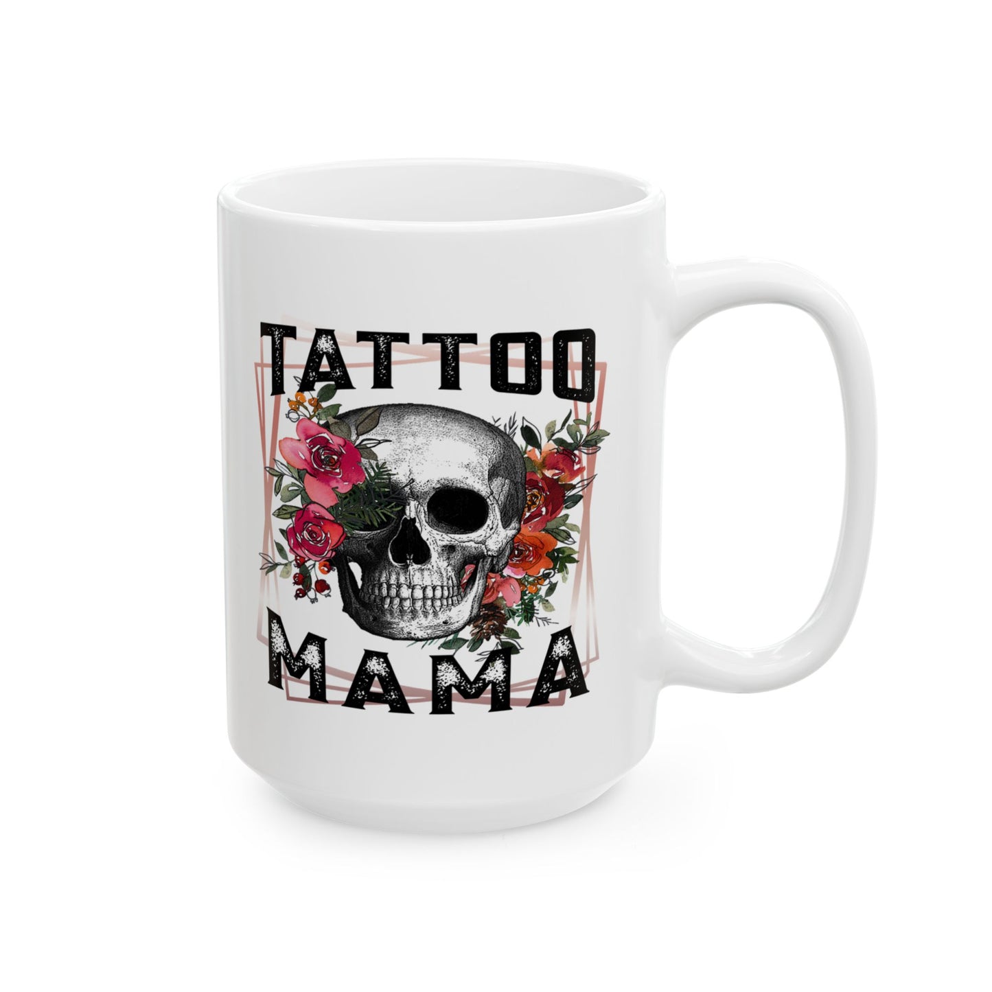 Personalized Tattoo Mama Ceramic Coffee Mug - Perfect Gift for Moms