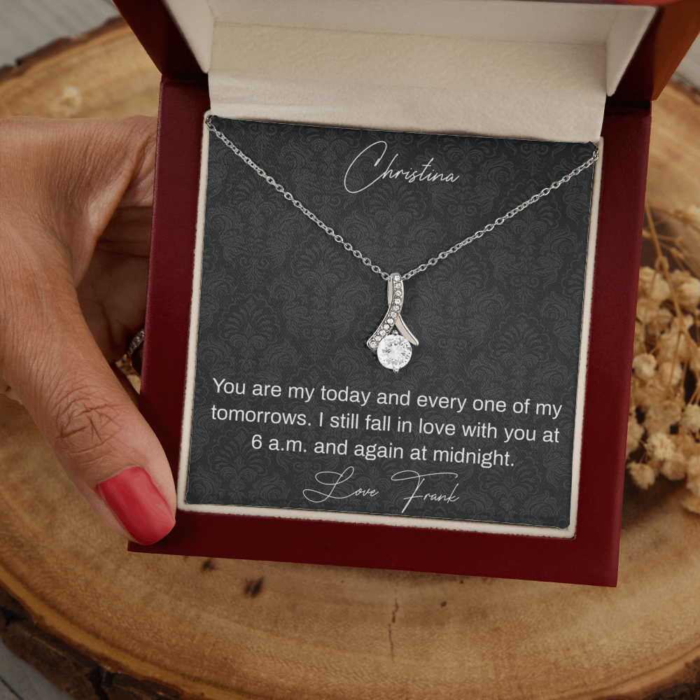 Personalized You Are My Today Necklace - Heartfelt Gift for Her