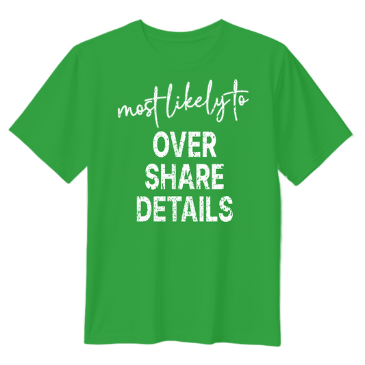 Most Likely To - Over Share The Details