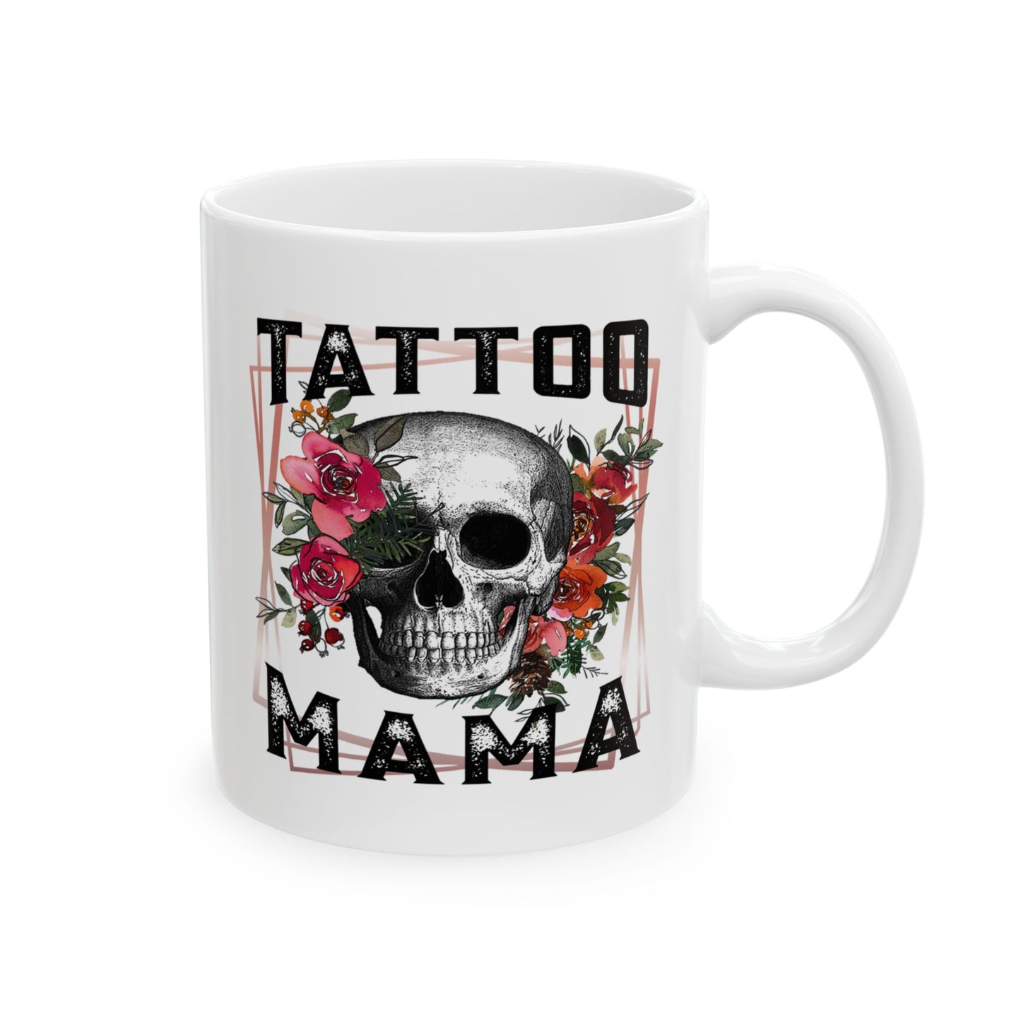 Personalized Tattoo Mama Ceramic Coffee Mug - Perfect Gift for Moms