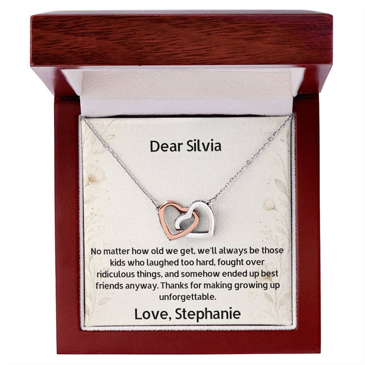 Personalized Sister Necklace - No Matter How Old We Get - Sister Gift