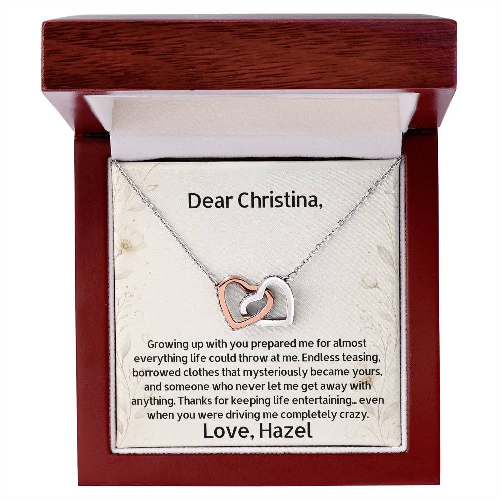 Personalized Sister Necklace - Growing Up With You - Sister Gift