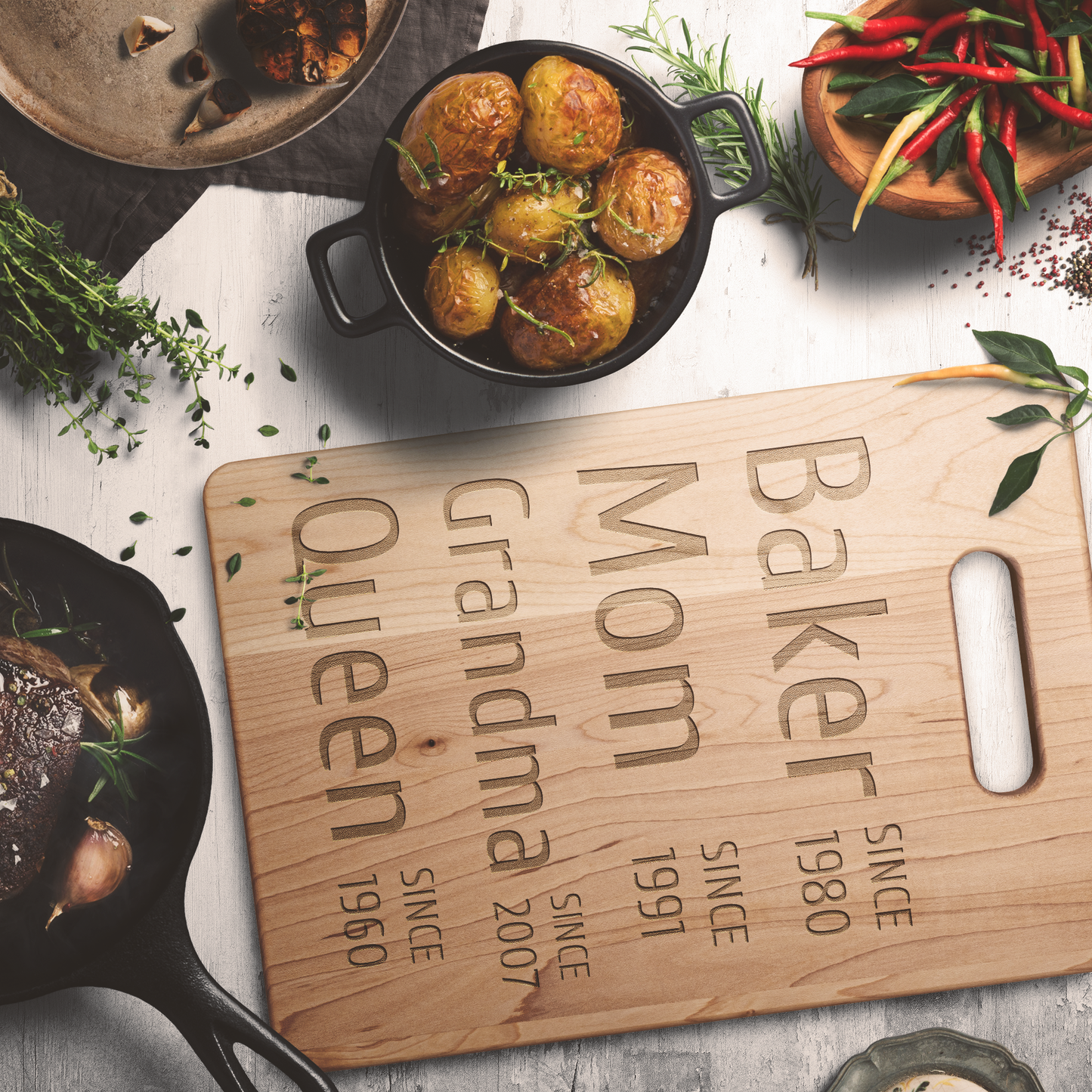 Personalized Years Cutting Board