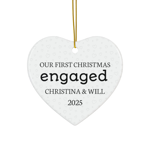 Our First Christmas Engaged Ornament