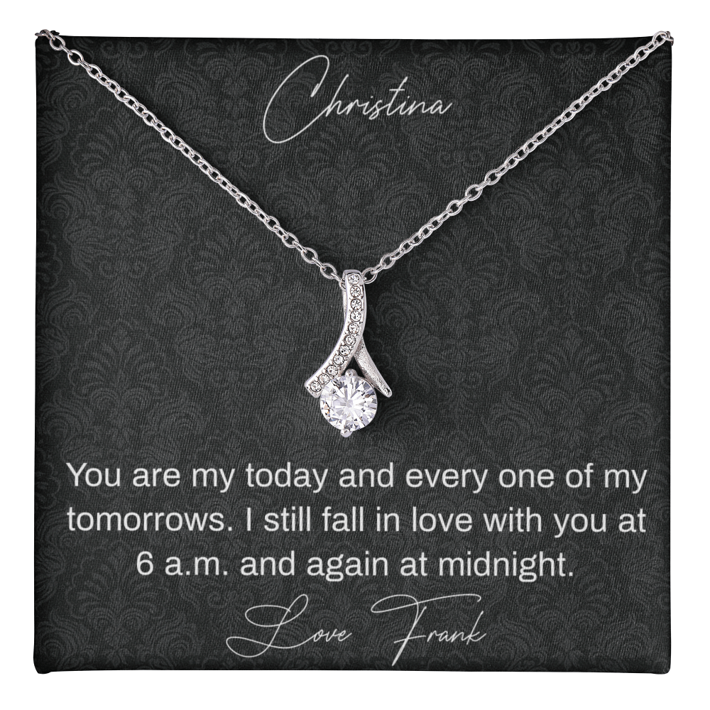 Personalized You Are My Today Necklace - Heartfelt Gift for Her