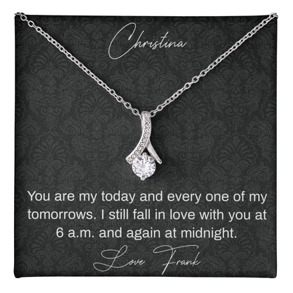 Personalized You Are My Today Necklace - Heartfelt Gift for Her