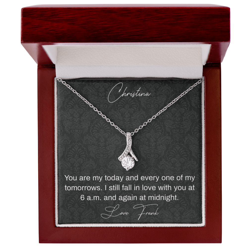 Personalized You Are My Today Necklace - Heartfelt Gift for Her