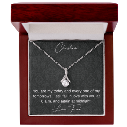 Personalized You Are My Today Necklace - Heartfelt Gift for Her