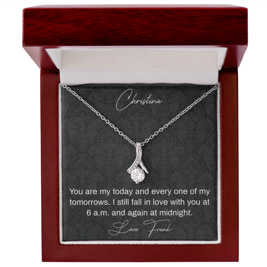 Personalized You Are My Today Necklace - Heartfelt Gift for Her