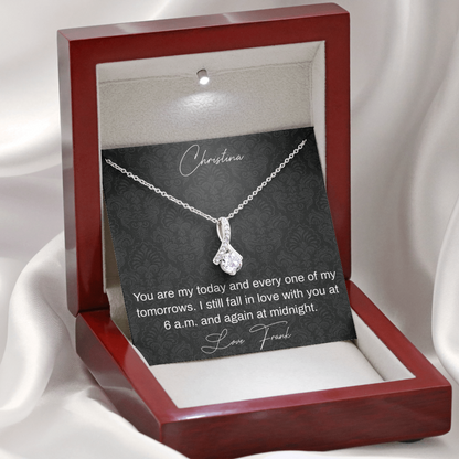 Personalized You Are My Today Necklace - Heartfelt Gift for Her