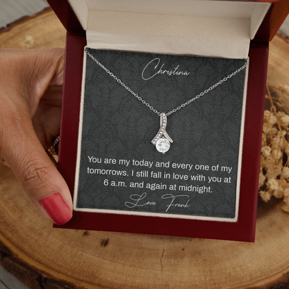 Personalized You Are My Today Necklace - Heartfelt Gift for Her